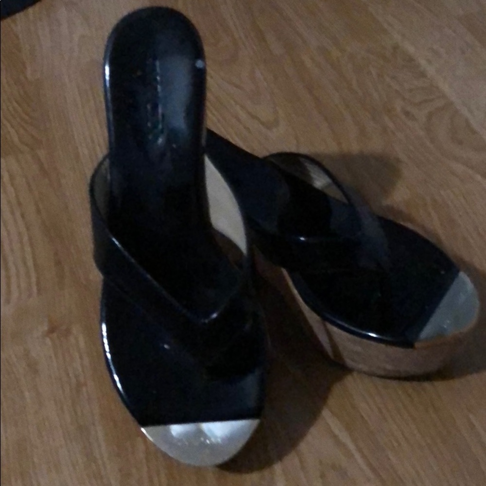 Jimmy choo black wedges size 37.5